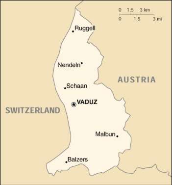 Map Of Liechtenstein 