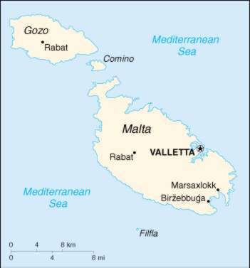 Map Of Malta 