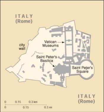 Map Of Holy See (Vatican City)